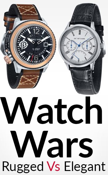 Relógios elegantes vs. robustos